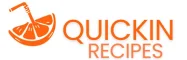 A sleek logo for "Quickin Recipes," featuring a minimalist design with clean typography and a small icon of a chef's hat or whisk